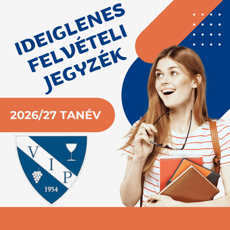 Ideiglenes felvételi jegyzék 2026/27-es tanév